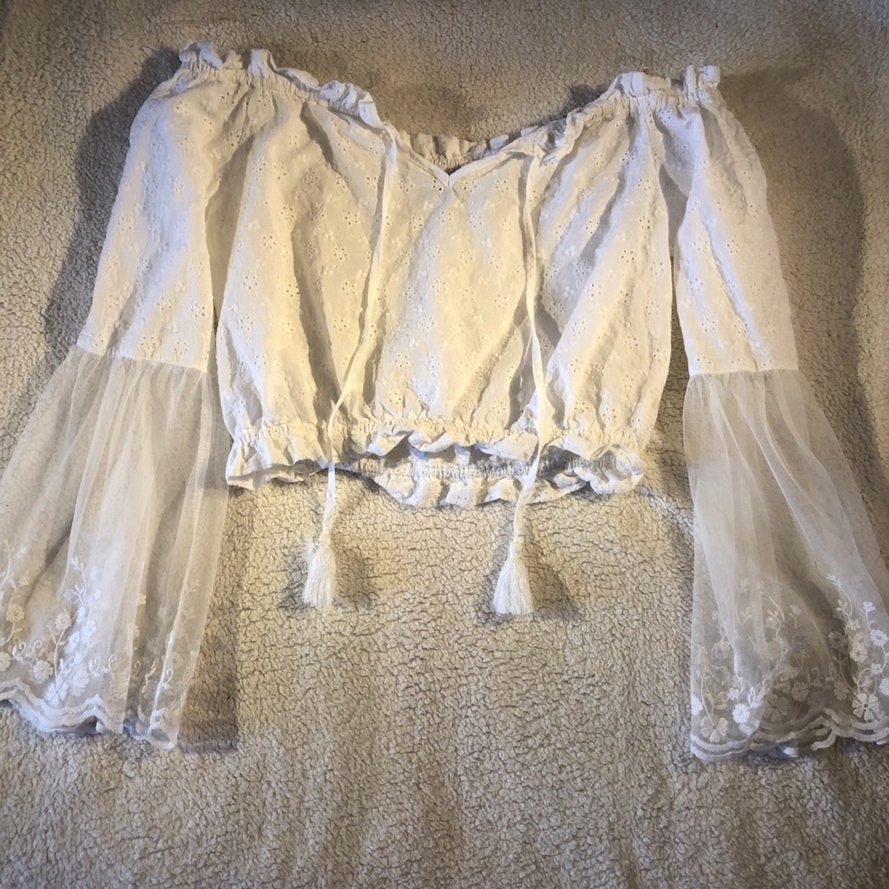 Boho Chic White Crop Top